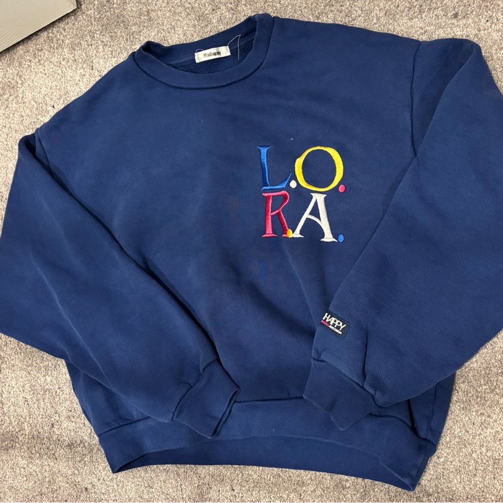 MADHAPPY LORA BLUE CREWNECK